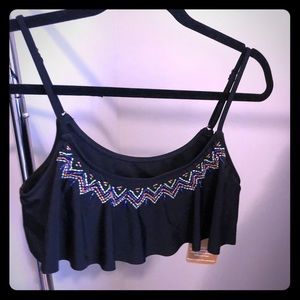 Super fun bathing suit top OR crop top